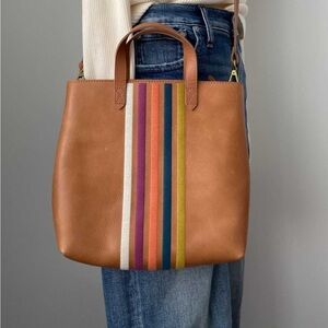 Madewell Small Transport Tote - Rainbow Stripe Edition NWT